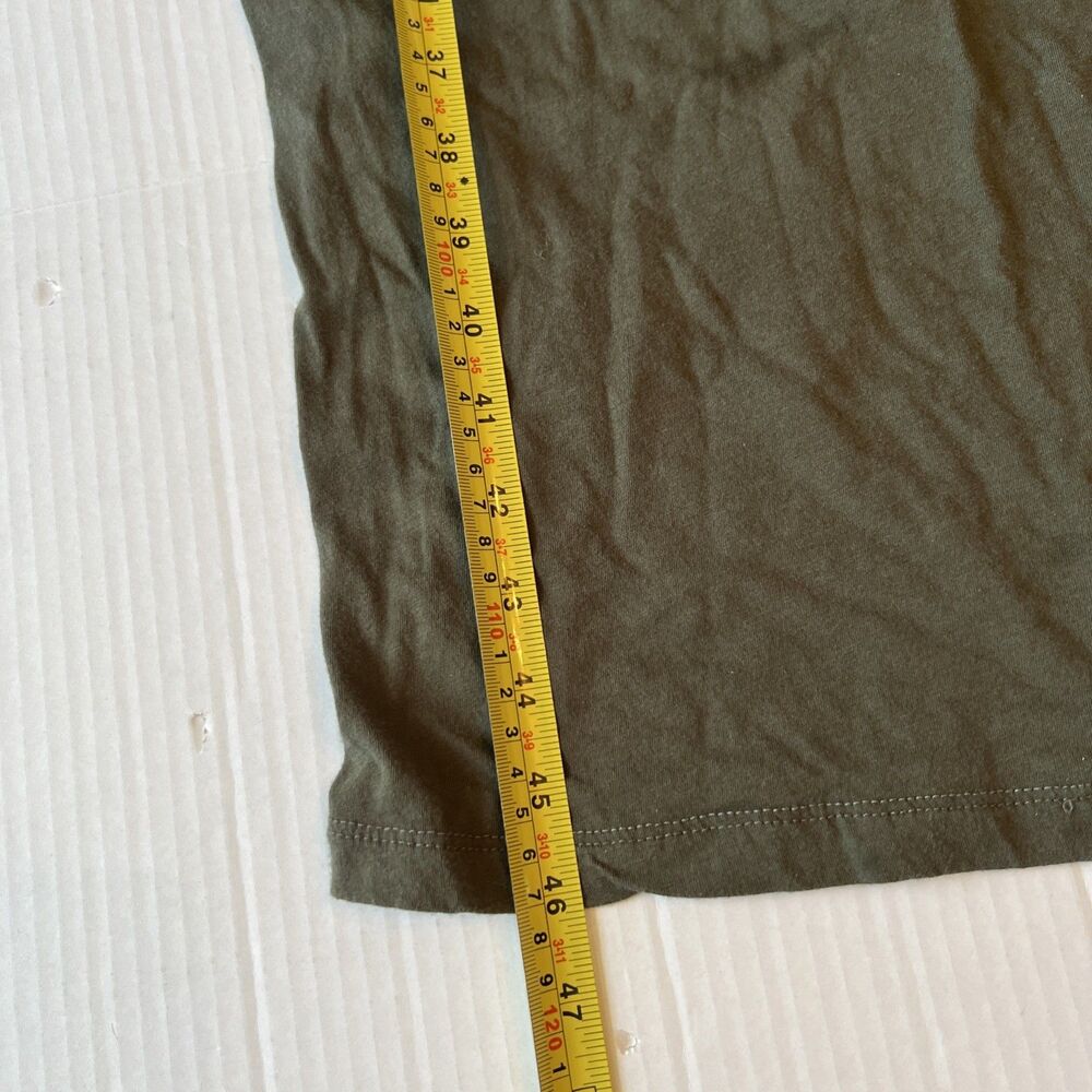 James Perse Sz 2 Olive Button Midi/Maxi Dress V-neck Cotton/see Details - Picture 4 of 11